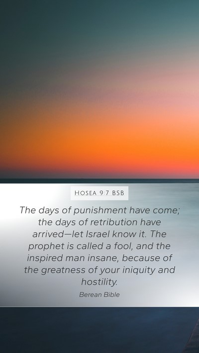 Hosea 9:7 BSB Bible Verse Image