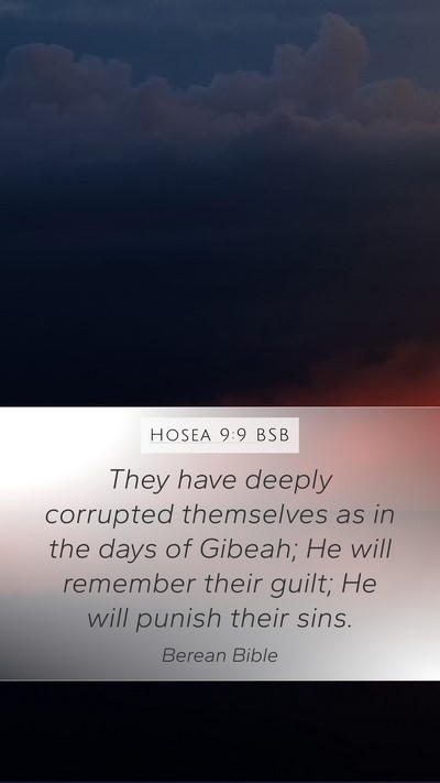 Hosea 9:9 BSB Bible Verse Image