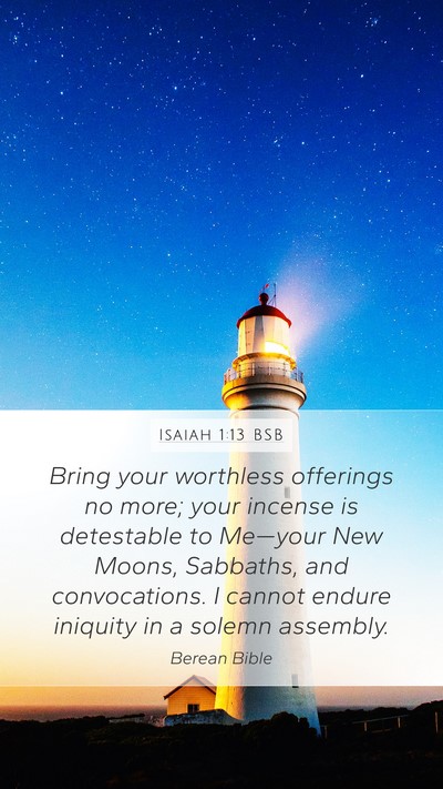 Isaiah 1:13 BSB Bible Verse Image