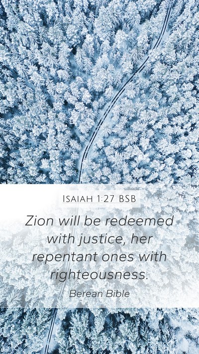 Isaiah 1:27 BSB Bible Verse Image