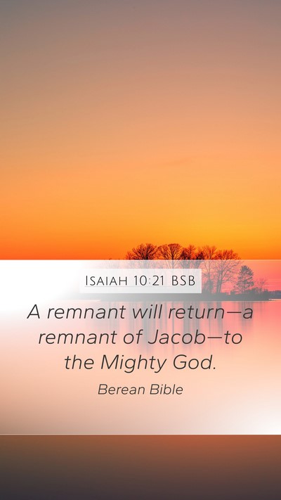 Isaiah 10:21 BSB Bible Verse Image