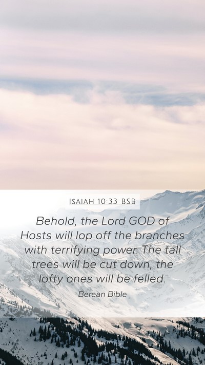 Isaiah 10:33 BSB Bible Verse Image