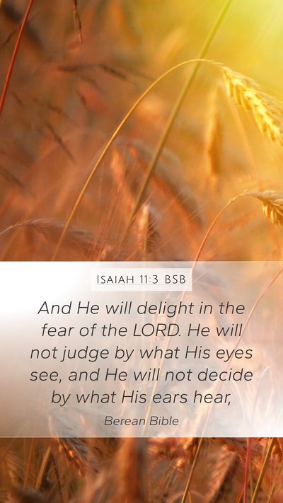 Isaiah 11:3 BSB Bible Verse Image