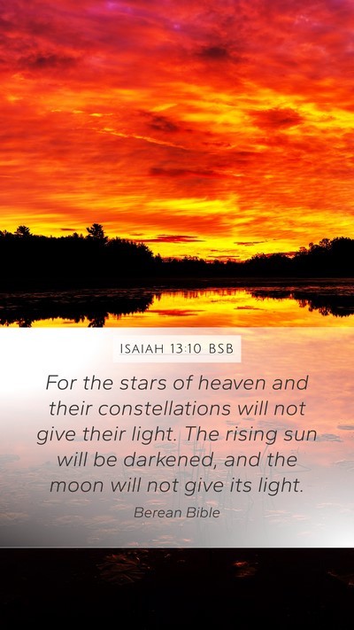 Isaiah 13:10 BSB Bible Verse Image