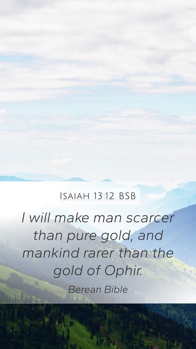 Isaiah 13:12 BSB Bible Verse Image