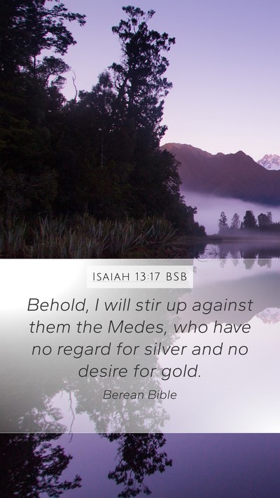 Isaiah 13:17 BSB Bible Verse Image
