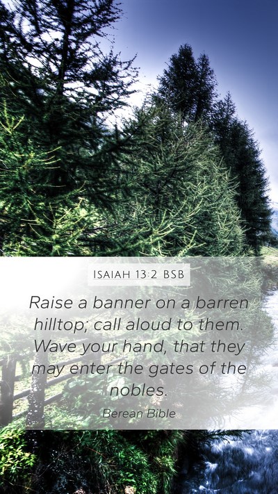 Isaiah 13:2 BSB Bible Verse Image