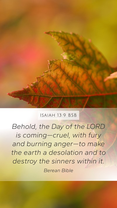 Isaiah 13:9 BSB Bible Verse Image