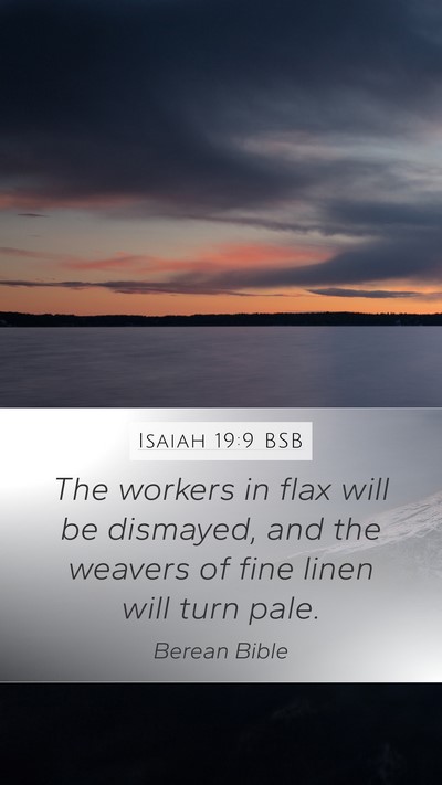 Isaiah 19:9 BSB Bible Verse Image