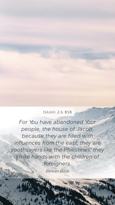 Isaiah 2:6 BSB Bible Verse Image