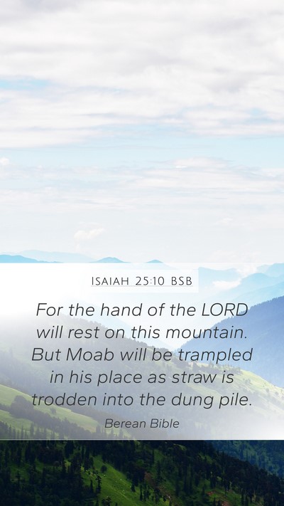 Isaiah 25:10 BSB Bible Verse Image