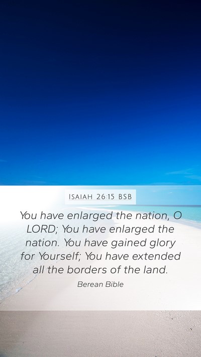 Isaiah 26:15 BSB Bible Verse Image