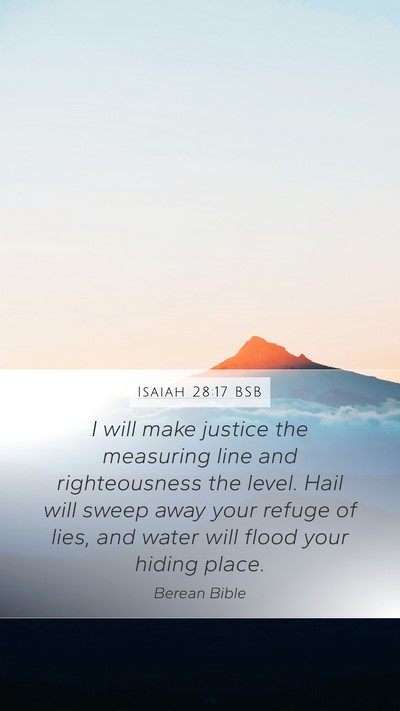 Isaiah 28:17 BSB Bible Verse Image