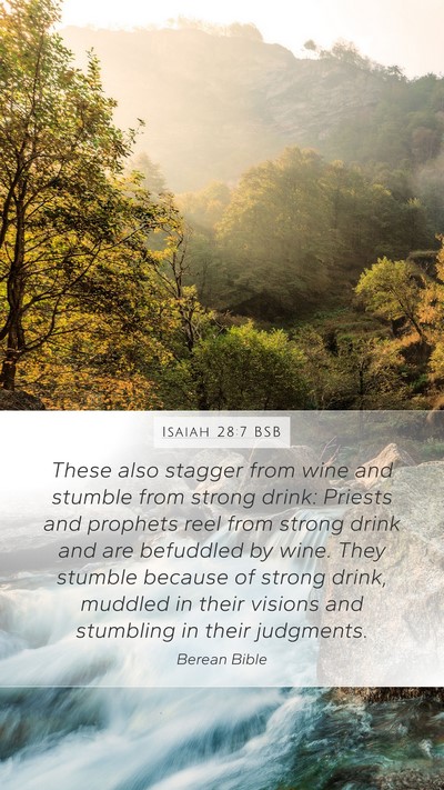 Isaiah 28:7 BSB Bible Verse Image