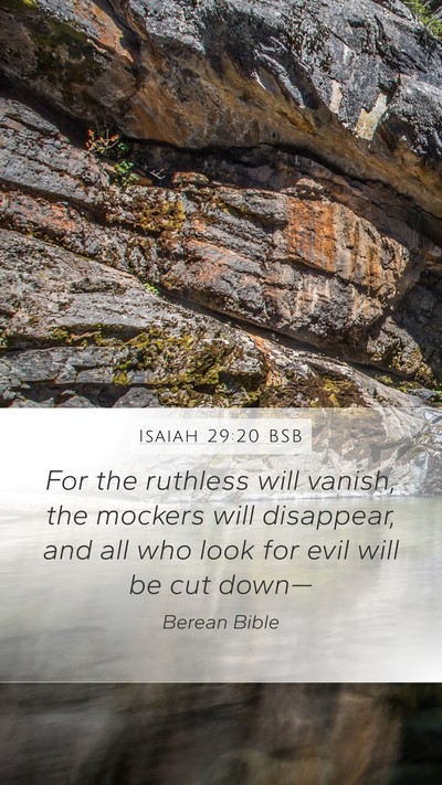 Isaiah 29:20 BSB Bible Verse Image