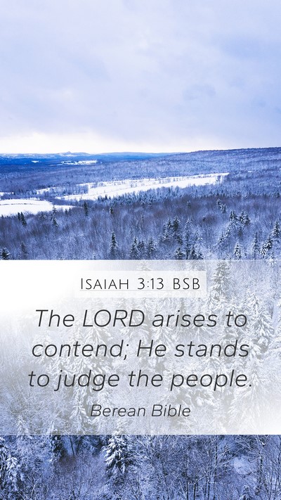 Isaiah 3:13 BSB Bible Verse Image