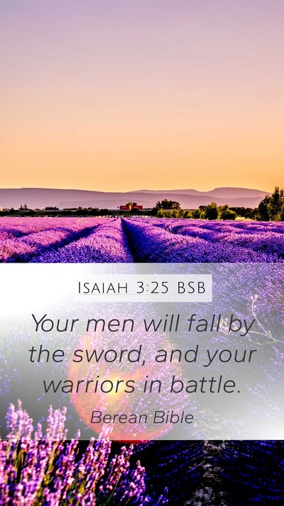Isaiah 3:25 BSB Bible Verse Image