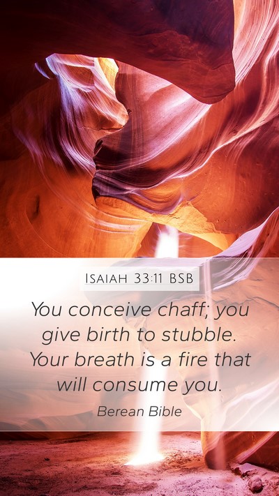 Isaiah 33:11 BSB Bible Verse Image