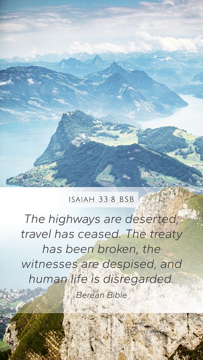 Isaiah 33:8 BSB Bible Verse Image