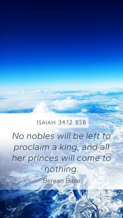 Isaiah 34:12 BSB Bible Verse Image
