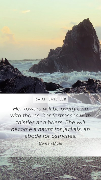 Isaiah 34:13 BSB Bible Verse Image
