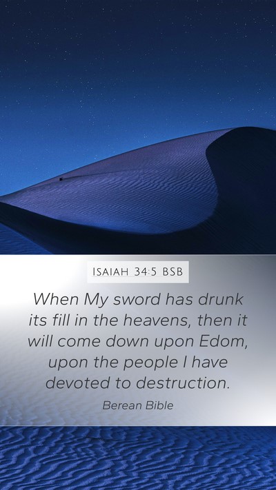 Isaiah 34:5 BSB Bible Verse Image