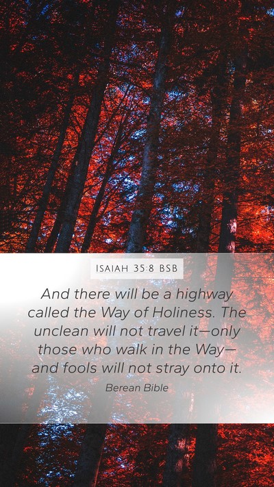 Isaiah 35:8 BSB Bible Verse Image