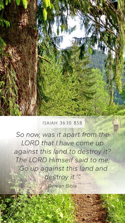 Isaiah 36:10 BSB Bible Verse Image