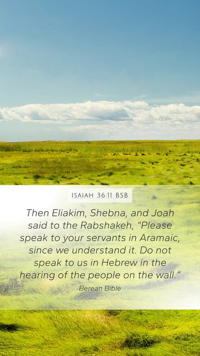 Isaiah 36:11 BSB Bible Verse Image