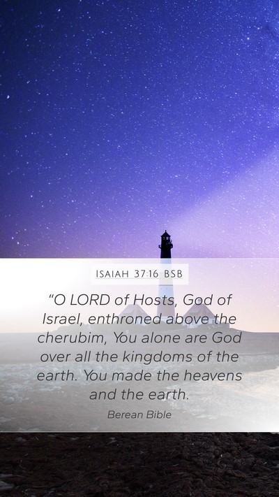 Isaiah 37:16 BSB Bible Verse Image