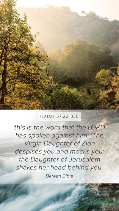 Isaiah 37:22 BSB Bible Verse Image