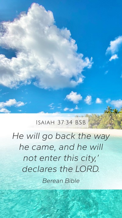 Isaiah 37:34 BSB Bible Verse Image