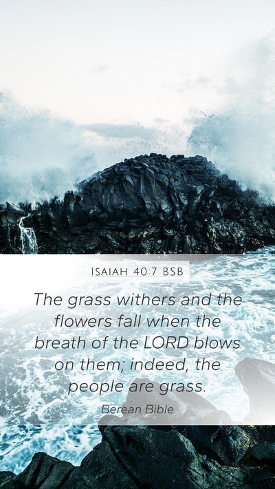 Isaiah 40:7 BSB Bible Verse Image