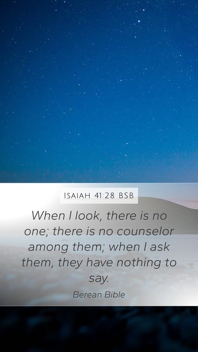 Isaiah 41:28 BSB Bible Verse Image