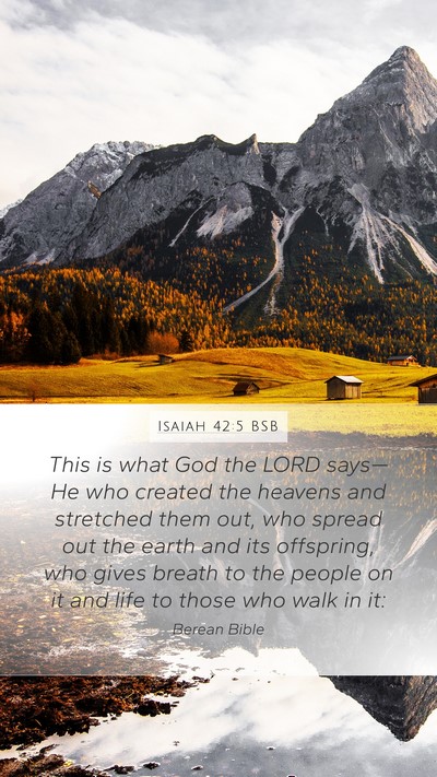 Isaiah 42:5 BSB Bible Verse Image