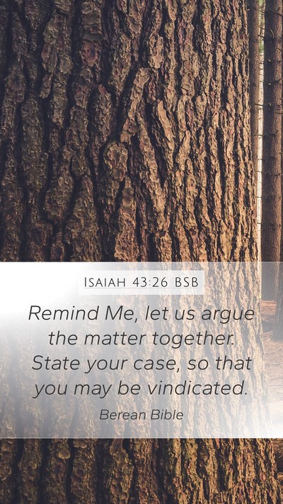 Isaiah 43:26 BSB Bible Verse Image