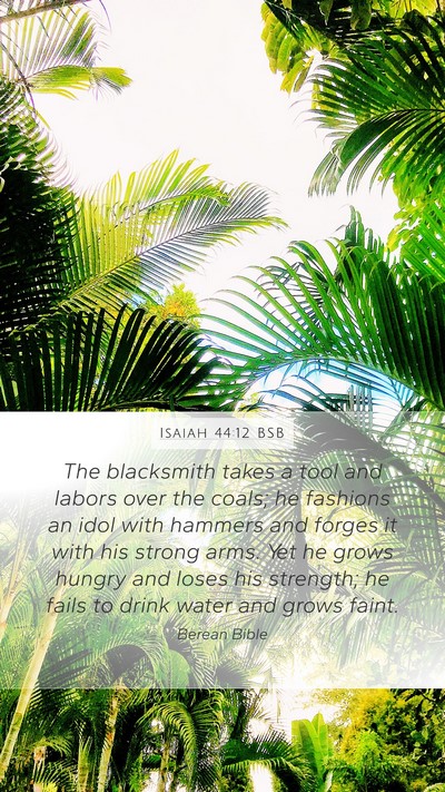 Isaiah 44:12 BSB Bible Verse Image
