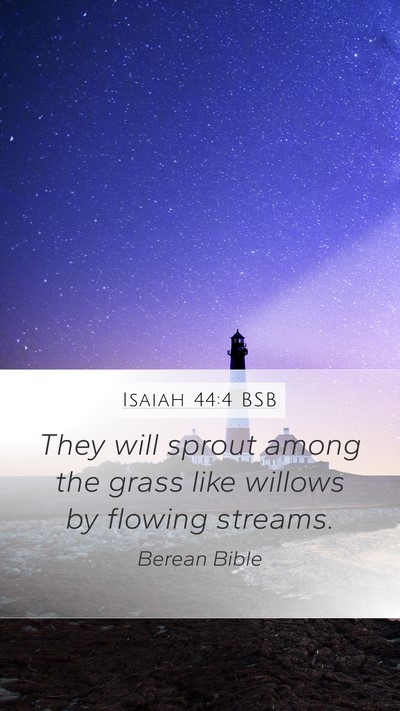 Isaiah 44:4 BSB Bible Verse Image