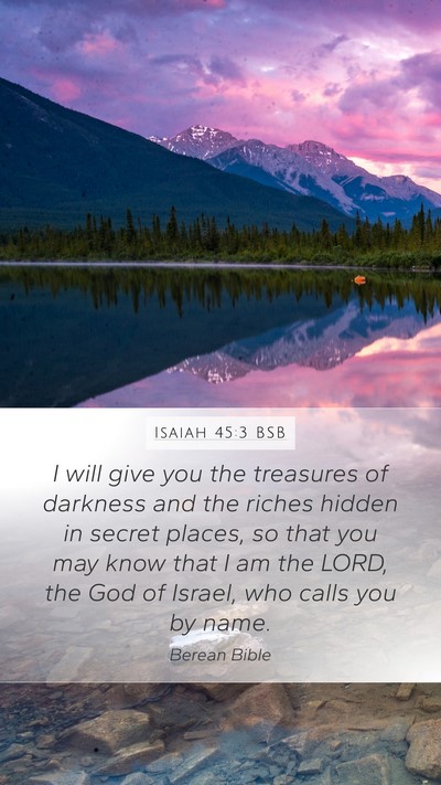 Isaiah 45:3 BSB Bible Verse Image