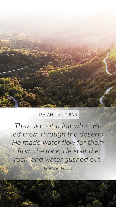 Isaiah 48:21 BSB Bible Verse Image