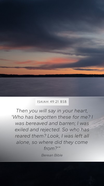Isaiah 49:21 BSB Bible Verse Image