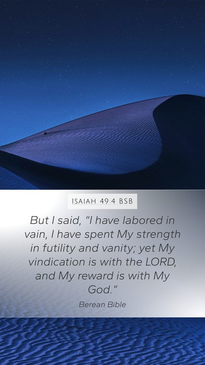 Isaiah 49:4 BSB Bible Verse Image