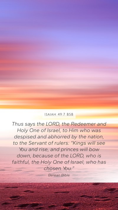 Isaiah 49:7 BSB Bible Verse Image