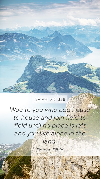 Isaiah 5:8 BSB Bible Verse Image