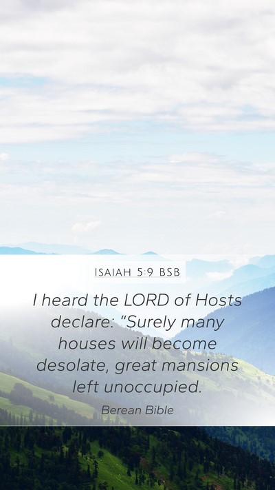 Isaiah 5:9 BSB Bible Verse Image