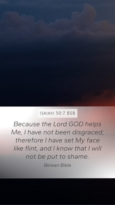 Isaiah 50:7 BSB Bible Verse Image