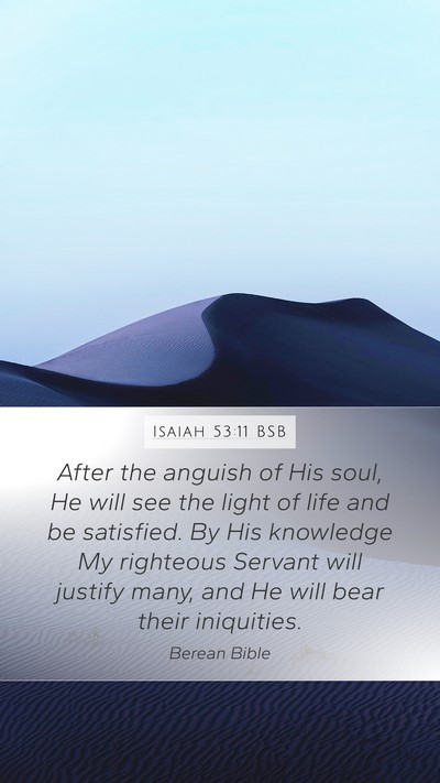 Isaiah 53:11 BSB Bible Verse Image