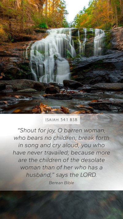 Isaiah 54:1 BSB Bible Verse Image