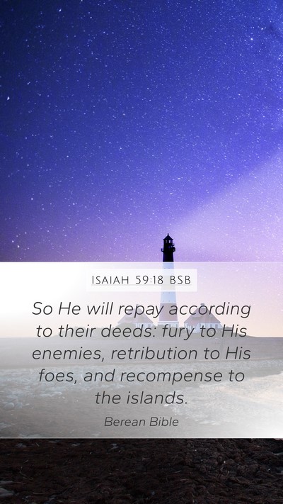 Isaiah 59:18 BSB Bible Verse Image