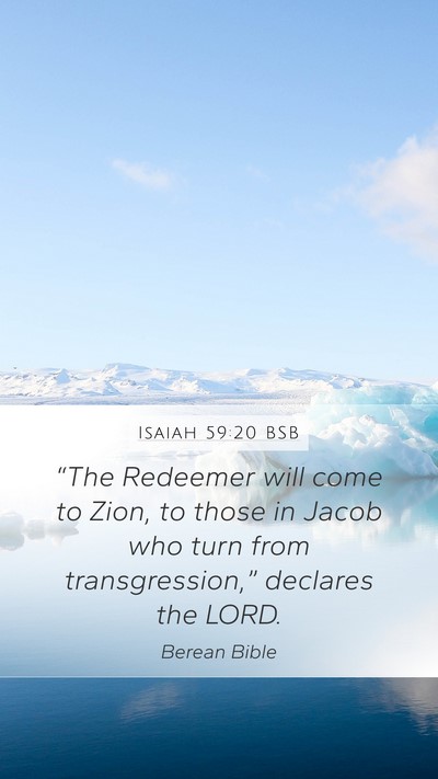 Isaiah 59:20 BSB Bible Verse Image